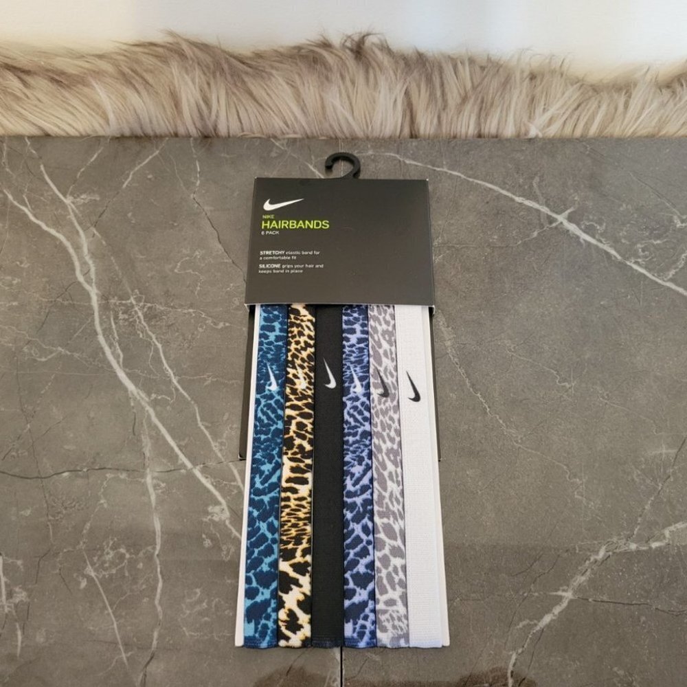 𝅺Nike 6 Pack No Slip Headbands NWT